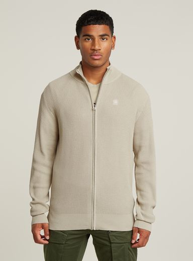 Cárdigan Serrated Full Zip Knitted